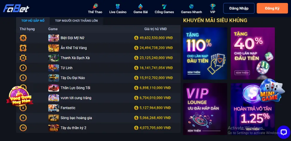 Chương trình VIP mu888 win